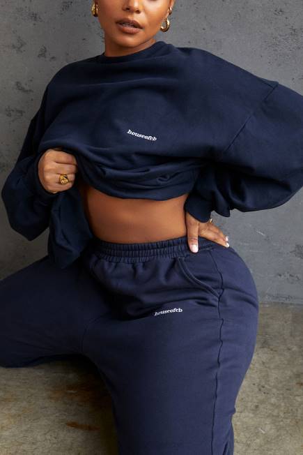 klær tommy marine oversized genser med rund hals House of CB J6RL800