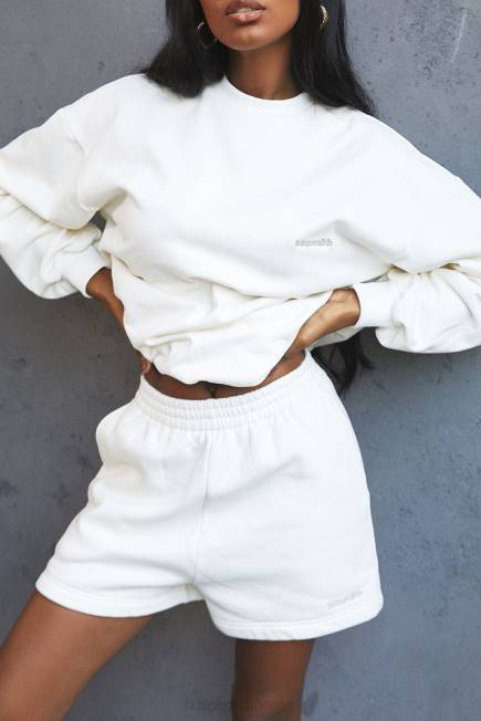 klær tommy off white oversized genser med rund hals House of CB J6RL799