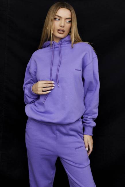 klær halo lilla oversized hettegenser House of CB J6RL727
