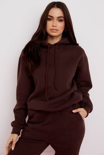 klær halo sjokolade oversized hettegenser House of CB J6RL761