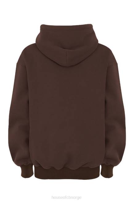 klær halo sjokolade oversized hettegenser House of CB J6RL761