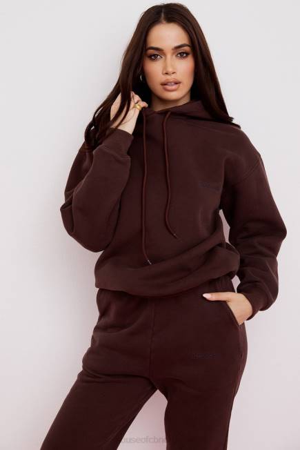 klær halo sjokolade oversized hettegenser House of CB J6RL761