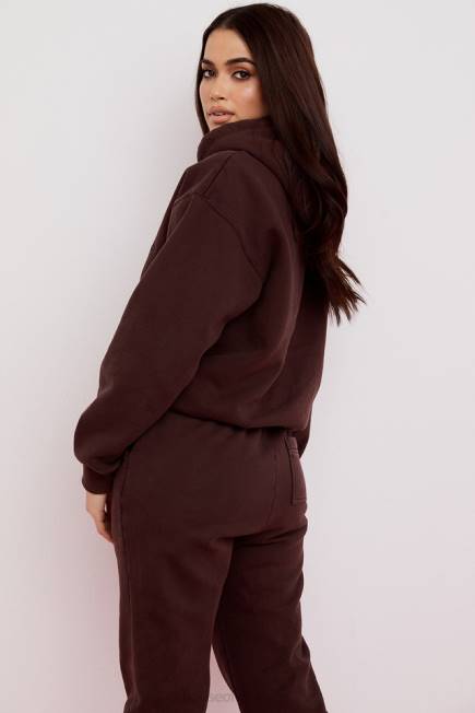 klær halo sjokolade oversized hettegenser House of CB J6RL761