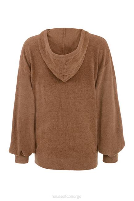 klær lexi fløtekaramell slouchy fit hettegenser House of CB J6RL777