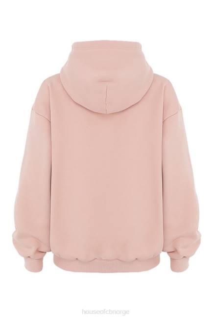 klær storm blush blush hettegenser med glidelås House of CB J6RL766