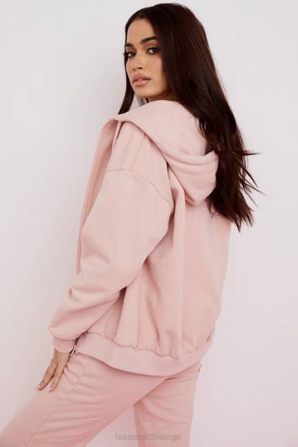 klær storm blush blush hettegenser med glidelås House of CB J6RL766