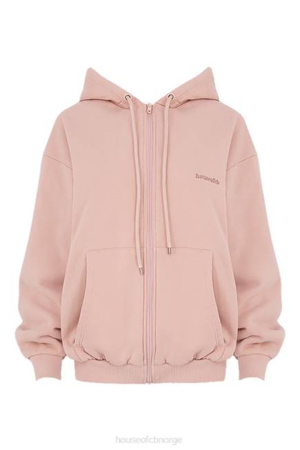 klær storm blush blush hettegenser med glidelås House of CB J6RL766