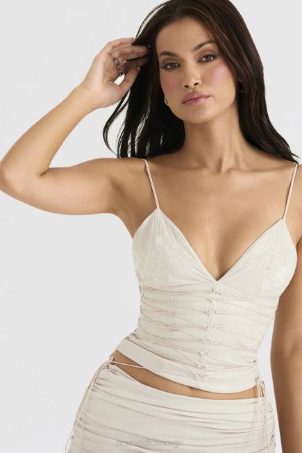 klær antonella off white vegansk skinnkorsett House of CB J6RL35