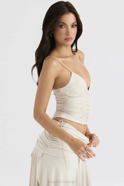 klær antonella off white vegansk skinnkorsett House of CB J6RL35