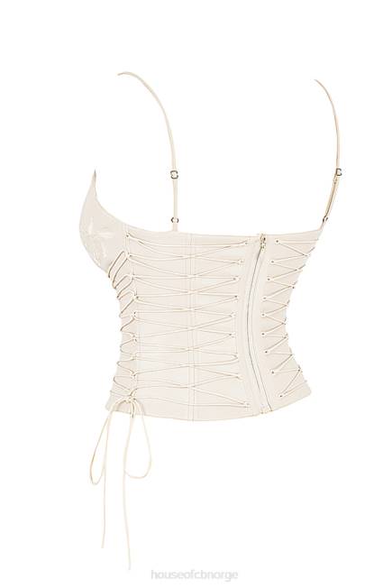 klær antonella off white vegansk skinnkorsett House of CB J6RL35