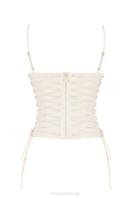 klær antonella off white vegansk skinnkorsett House of CB J6RL35