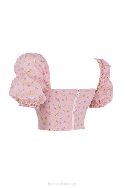 klær arianna rosa floral puff sleeve korsett House of CB J6RL87
