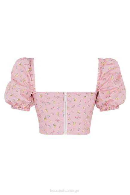 klær arianna rosa floral puff sleeve korsett House of CB J6RL87