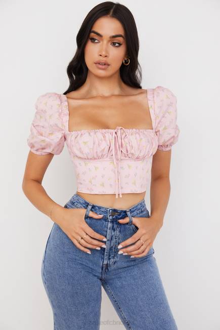 klær arianna rosa floral puff sleeve korsett House of CB J6RL87