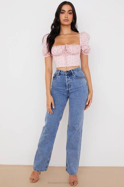 klær arianna rosa floral puff sleeve korsett House of CB J6RL87