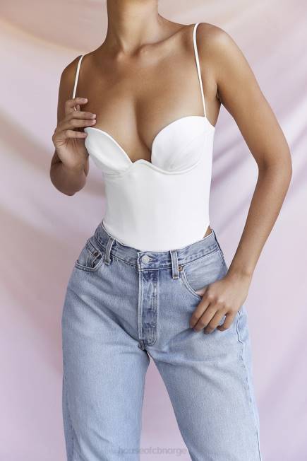 klær bodysuit med bøyle i avery elfenben House of CB J6RL55
