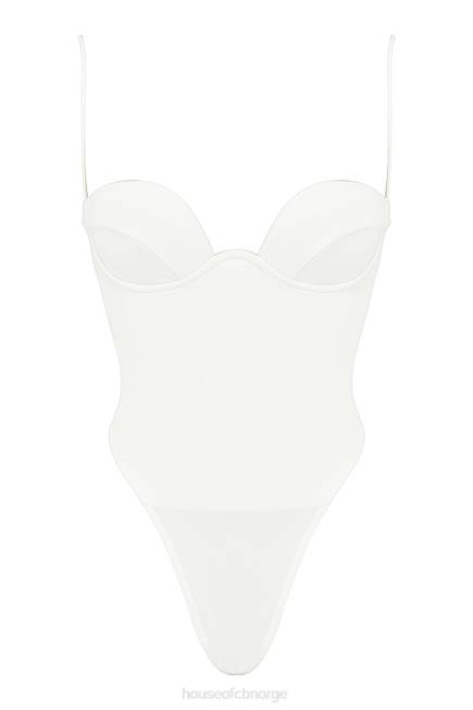 klær bodysuit med bøyle i avery elfenben House of CB J6RL55