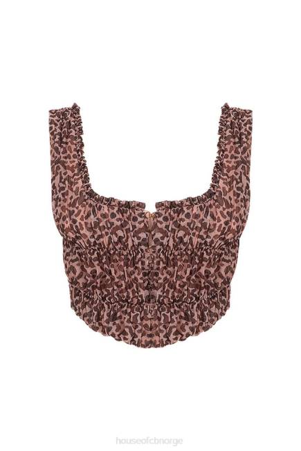 klær carly animal print ruched korsett House of CB J6RL93