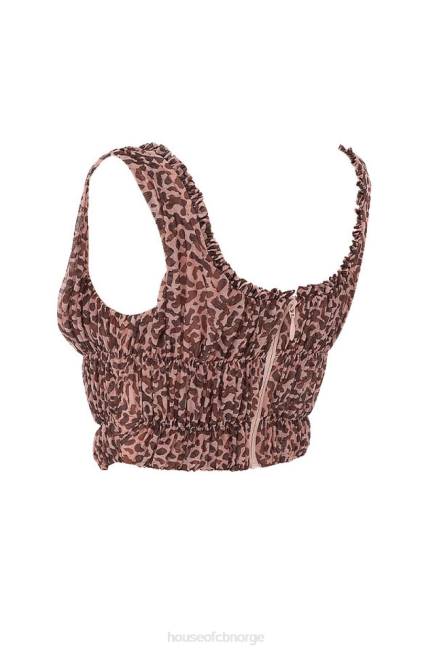 klær carly animal print ruched korsett House of CB J6RL93