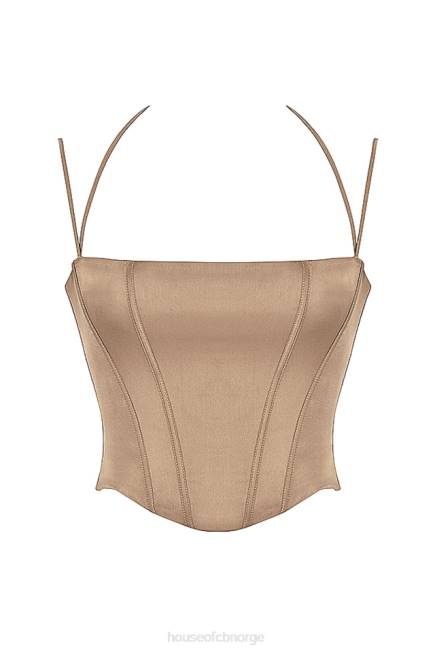 klær chantelle latte sateng korsett House of CB J6RL60