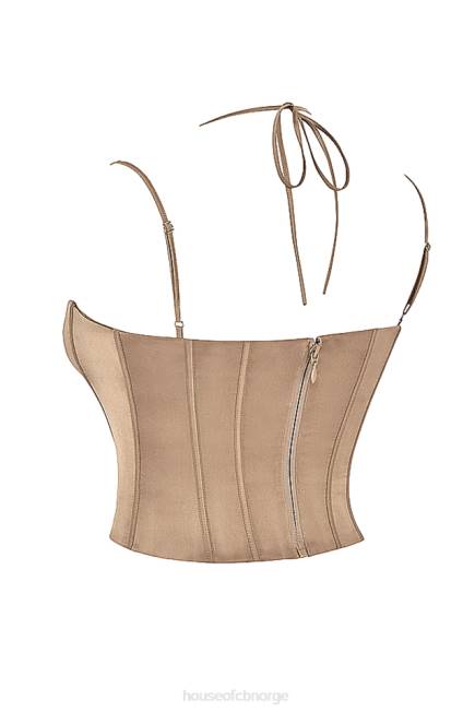 klær chantelle latte sateng korsett House of CB J6RL60