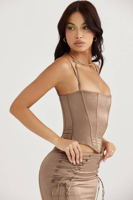 klær chantelle latte sateng korsett House of CB J6RL60