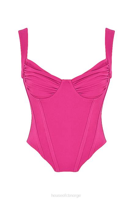 klær dana fuchsia utbenet korsett topp House of CB J6RL75