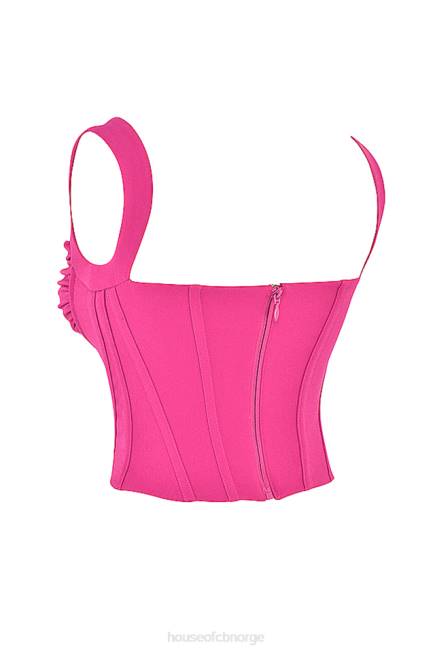 klær dana fuchsia utbenet korsett topp House of CB J6RL75