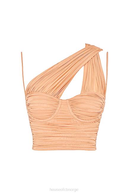 klær eliana beige korsett med rynket mesh House of CB J6RL78