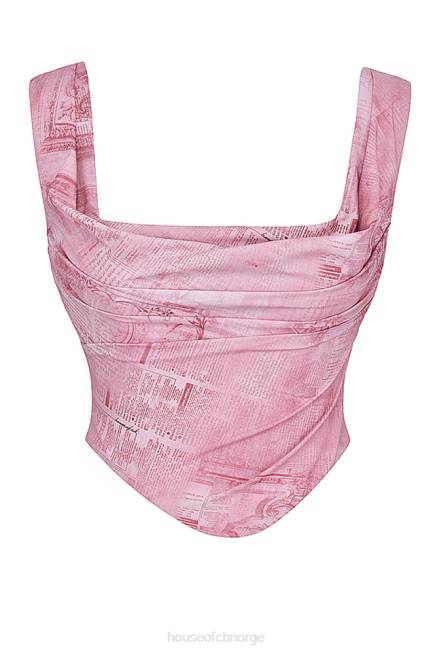 klær et korsett med rosa trykk House of CB J6RL12