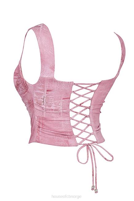 klær et korsett med rosa trykk House of CB J6RL12