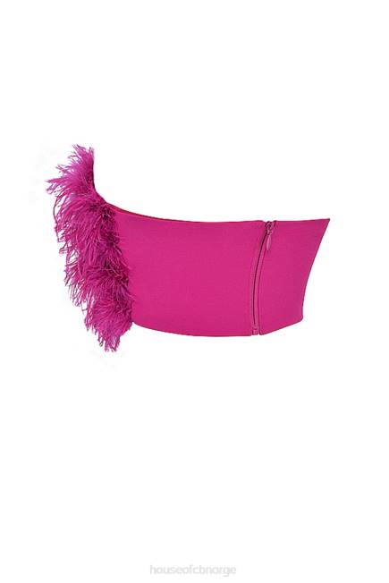 klær fenella varm rosa trimmet bandeau House of CB J6RL698