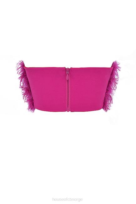 klær fenella varm rosa trimmet bandeau House of CB J6RL698