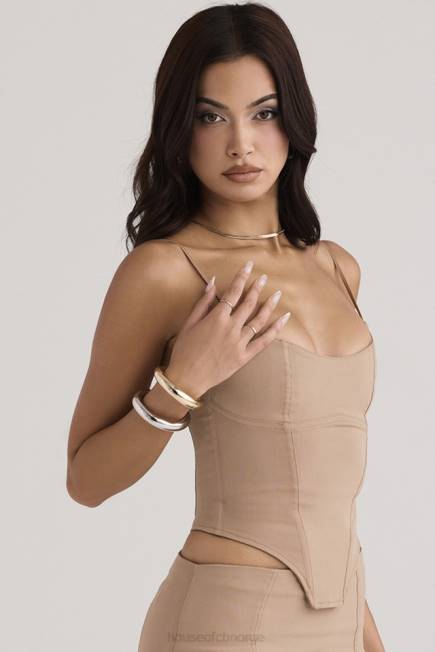 klær flavia beige skulpturkorsett House of CB J6RL56