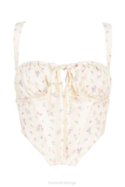 klær gene sitron floral korsett House of CB J6RL106