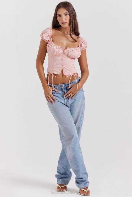 klær kitty baby rosa rynket topp House of CB J6RL19