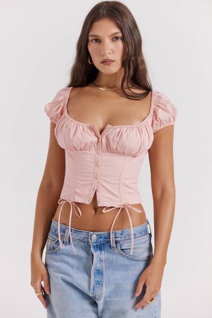 klær kitty baby rosa rynket topp House of CB J6RL19