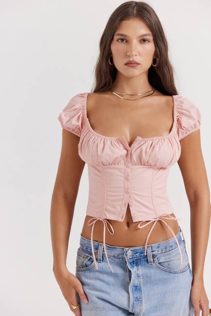 klær kitty baby rosa rynket topp House of CB J6RL19