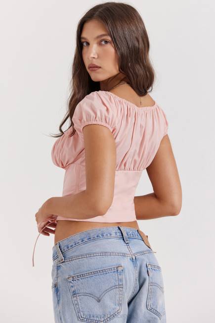 klær kitty baby rosa rynket topp House of CB J6RL19