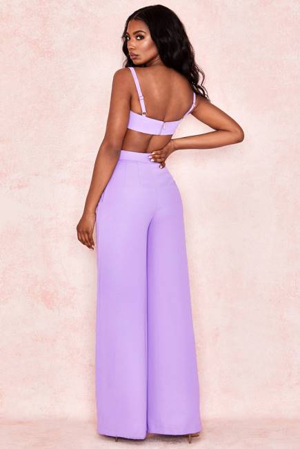 klær leela violet crepe v wire bralet House of CB J6RL813