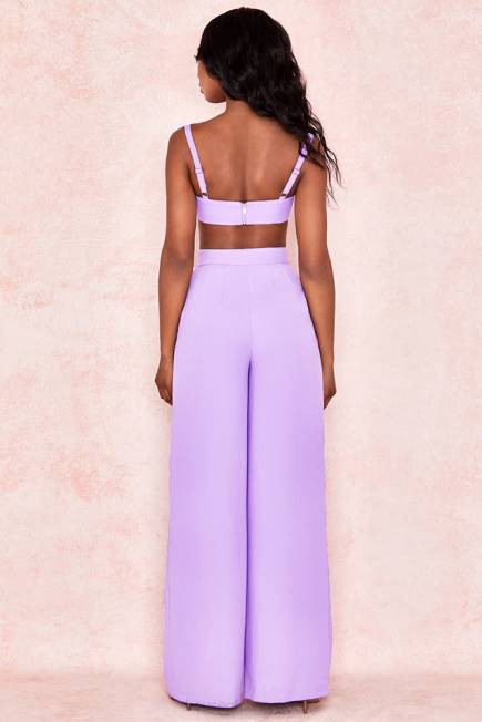 klær leela violet crepe v wire bralet House of CB J6RL813