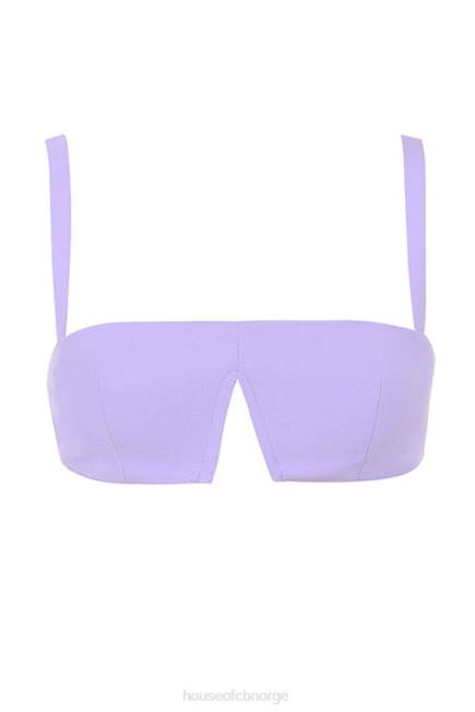 klær leela violet crepe v wire bralet House of CB J6RL813