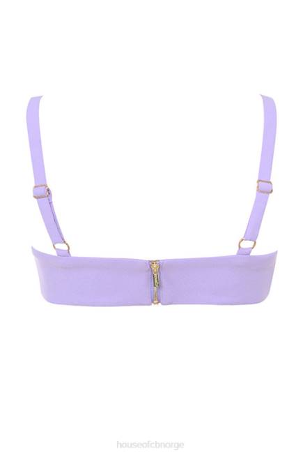 klær leela violet crepe v wire bralet House of CB J6RL813