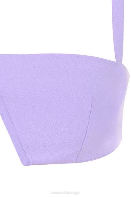 klær leela violet crepe v wire bralet House of CB J6RL813