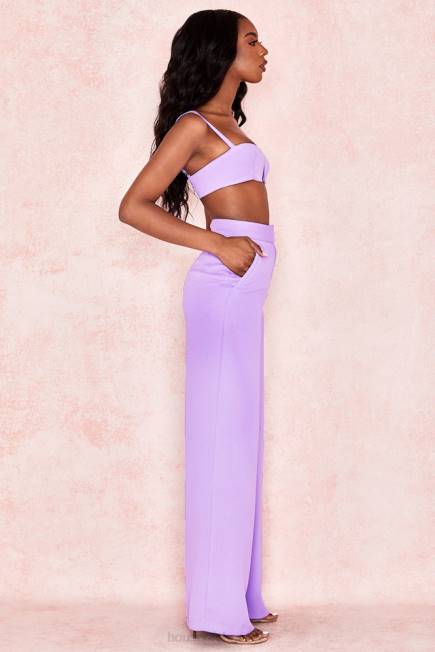 klær leela violet crepe v wire bralet House of CB J6RL813