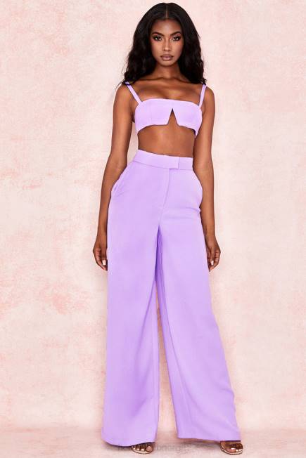 klær leela violet crepe v wire bralet House of CB J6RL813