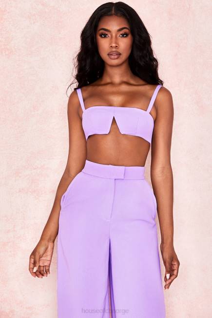 klær leela violet crepe v wire bralet House of CB J6RL813
