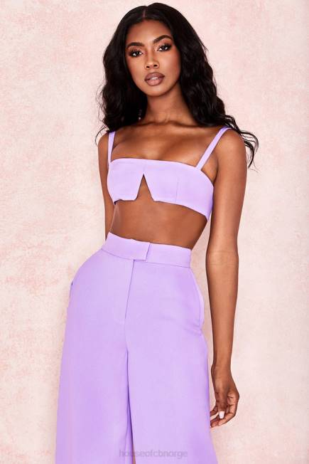 klær leela violet crepe v wire bralet House of CB J6RL813