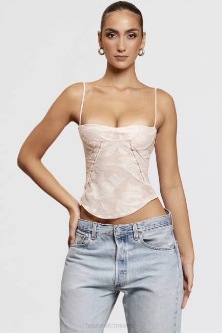 klær lisette rosa blomstret blonde camisole House of CB J6RL704