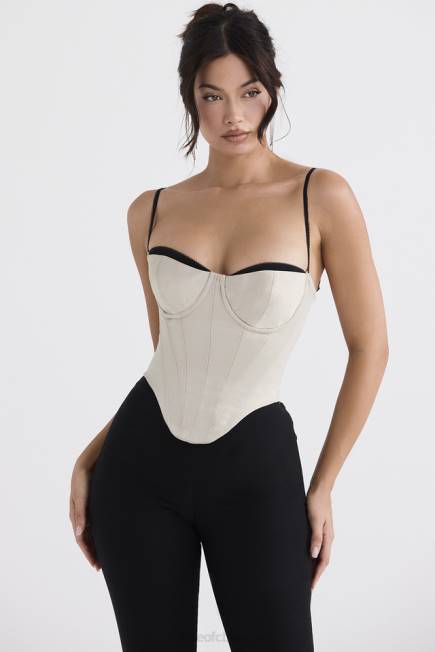 klær luette beige sateng bøylekorsett House of CB J6RL30